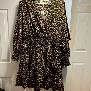 NWT Michael Kors leopard dress.